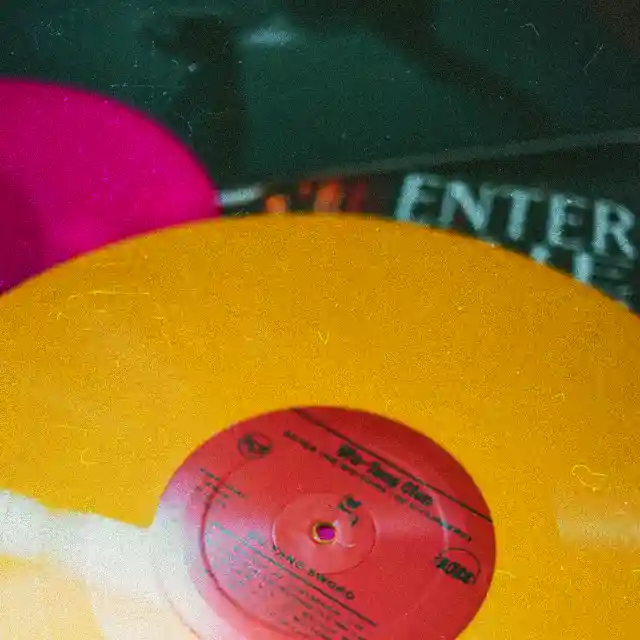 Yellow Wu-Tang Clan vinyl close up